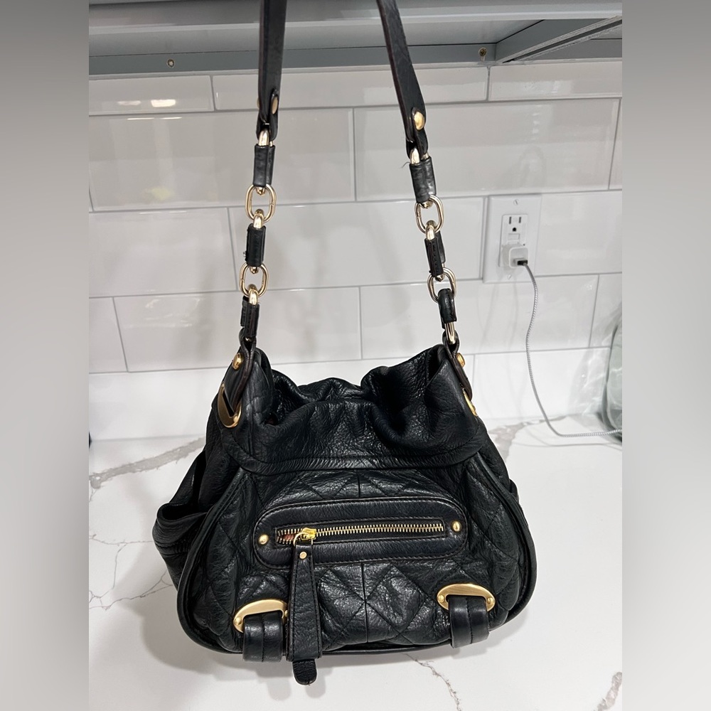 B.Makowsky black leather purse